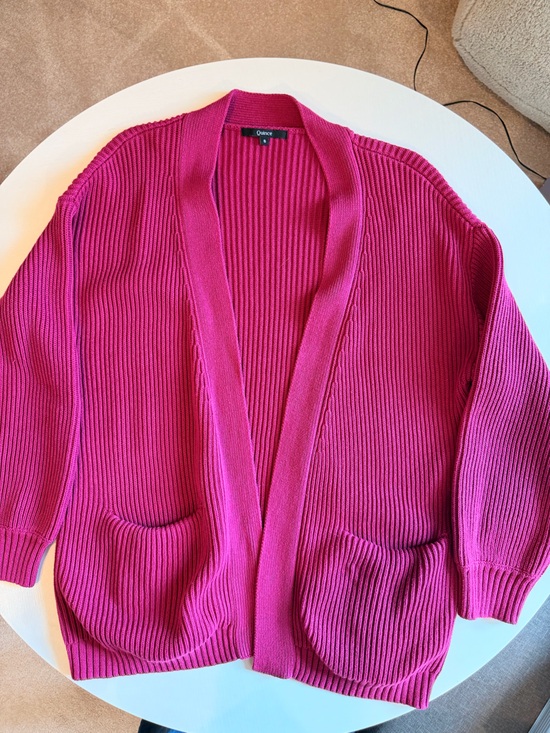 Quince Sweaters - Quince Organic Cotton Oversized Ribbed Open-Front Cardigan